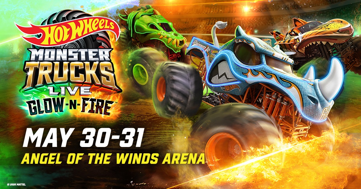Hot Wheels Monster Trucks Live Glow-N-Fire at Angel of the Winds Arena
